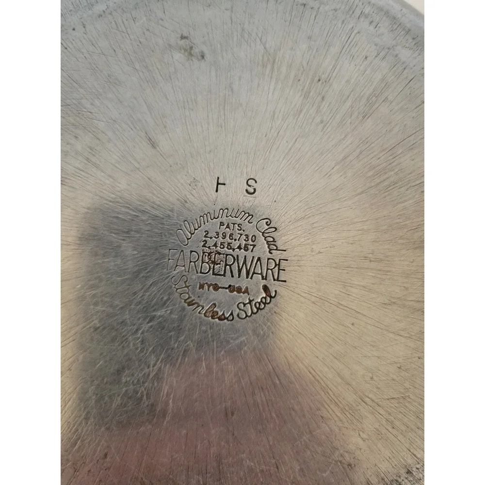Farberware Aluminum Stainless Steel Frying Pan Skillet NYC-USA Vintage 8 Inch